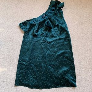 NEW one shoulder green madewell dress
